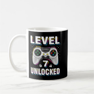 Mug 7e anniversaire Garçon niveau 7 vidéo déverrouillé