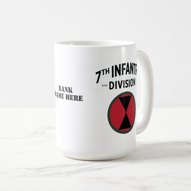 Mug 7e division d'infanterie Badge (Devant droit)