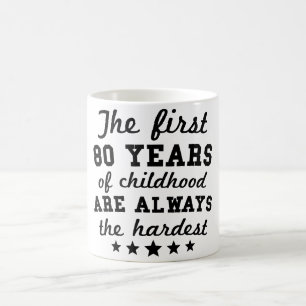 Mug 80 ans de quatre-vingtième anniversaire d'enfance