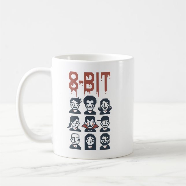 Mug 8 Bits Par Un Vampire (Gauche)