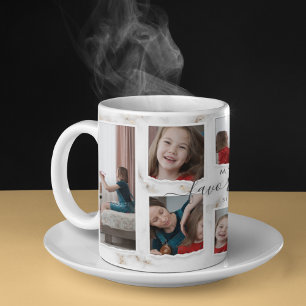 Mug 8 Huit Photo Collage Tante Moderne Famille Élégant