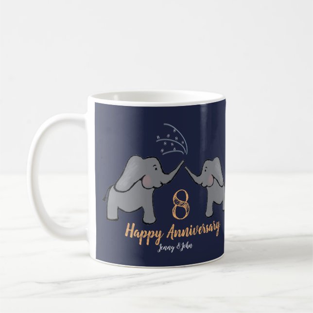 Mug 8e anniversaire du mariage de bronze Marine des él (Gauche)