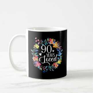 Mug 90 Ans Aimés 90E Pour Grand-Mère 90