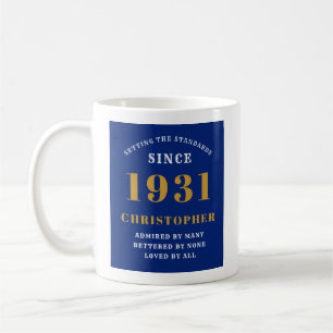 Mug 90th Birthday Standards Born 1931 Ajouter Votre No