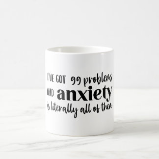 Mug 99 Problèmes Drôle Cadeau de santé mentale