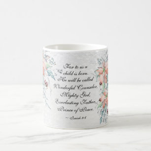 Mug 9:6 d'Isaïe il s'appellera le Noël de Wonderful…
