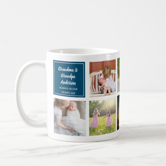 Mug 9 x Collage Photo Petits-Enfants Cadeau À Grands-P (Gauche)