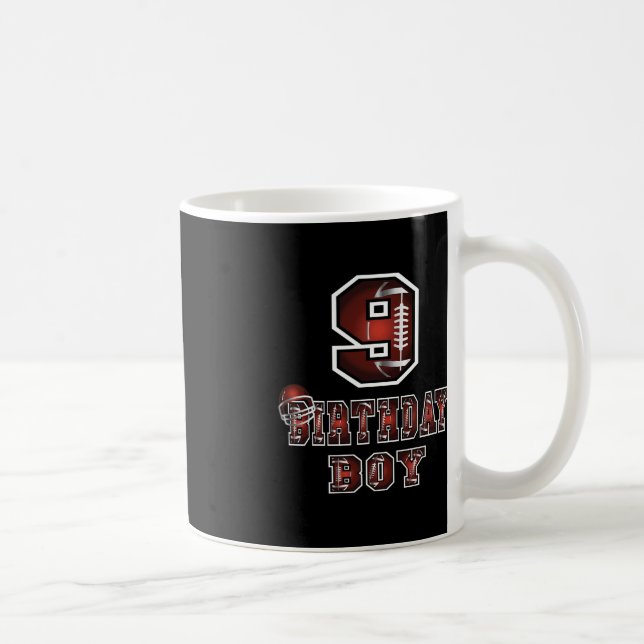 Mug 9e anniversaire garçon 9 ans de football Lover thè (Droite)