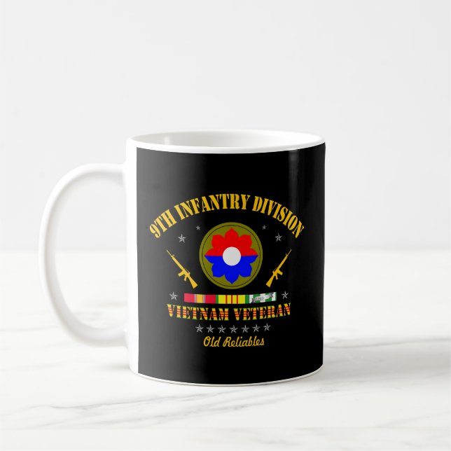 Mug 9E Division D'Infanterie Viêt Nam Vieux Vieux Reli (Gauche)