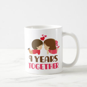 Mug 9ème Cadeau d'anniversaire pour elle