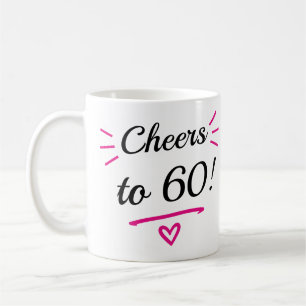 Mug À 60 ans, joyeux anniversaire rose
