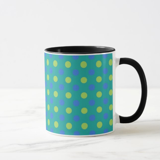 Mug à anneaux noir et blanc, Pois de Blue Moons (Droite)