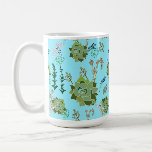 Mug a appelé le succulent jardin de Liz (Gauche)