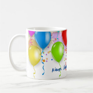 Mug à ballons coloré - Personnalisable!