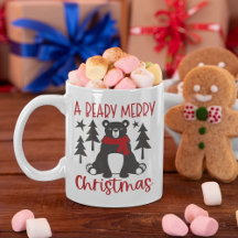 A Beardy Merry Christmas Cute Bear