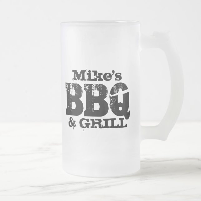 Mug à bière personnalisée pour la fête du barbecue (Droit)