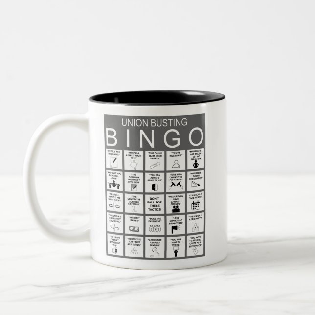 Mug à café à deux tons anti-Union Bingo (Gauche)