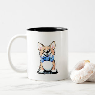 Mug à café à deux tons de Corgi Cutie