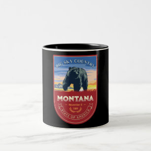 Mug à café à deux tons de l'État du Montana