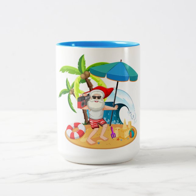 Mug à café à deux tons de Noël (Centre)