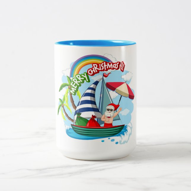 Mug à café à deux tons de Noël (Centre)