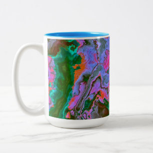 Mug à café à deux tons en marbre aigre