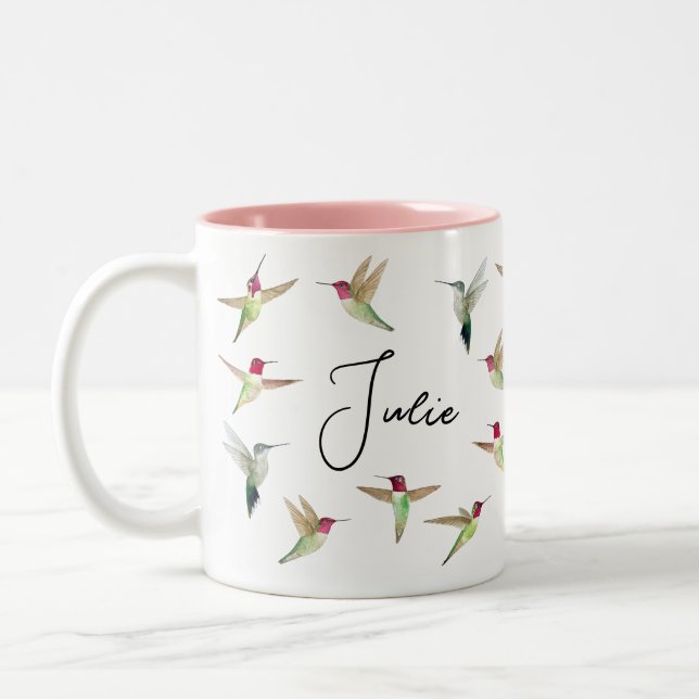 Mug à café à deux tons pour colibris Anna personna (Gauche)