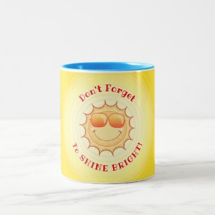 Mug à café à deux tons solaire souriant
