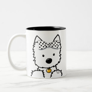 Mug à café à deux tons Westie Girl