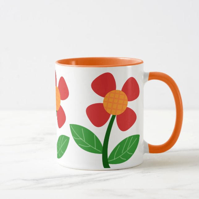 Mug à café à fleurs mignonnes (Droite)