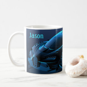 Mug à café automobile sur le thème de la voiture b
