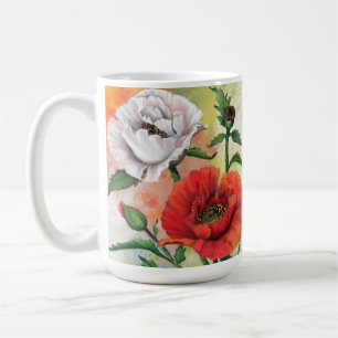 Mug à café avec Coquelicots