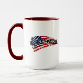 Mug à café avec drapeau américain vintage