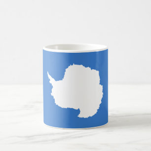 Mug à café avec drapeau patriotique de l'Antarctiq