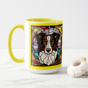 Mug à café avec un Border Collie mignon