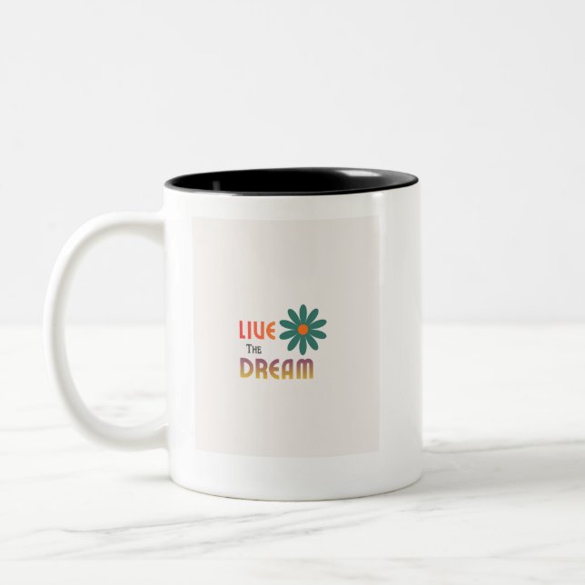 Mug à café blanc avec design (Gauche)