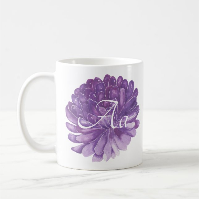 Mug à café blanc classique "Lavender Flower" (Gauche)