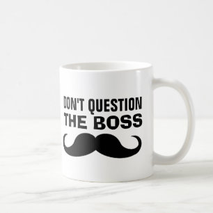 Mug à café BOSS Mustache, drôle