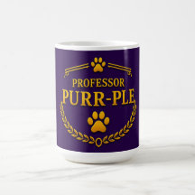 Mug à café Chat Violet Professor Purr-ple™