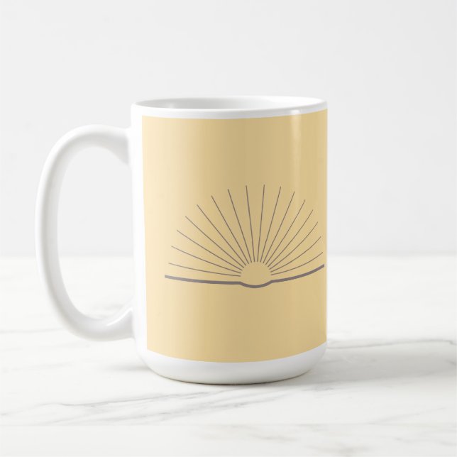 Mug à café CMEC - 15 oz, jaune clair avec gris (Gauche)