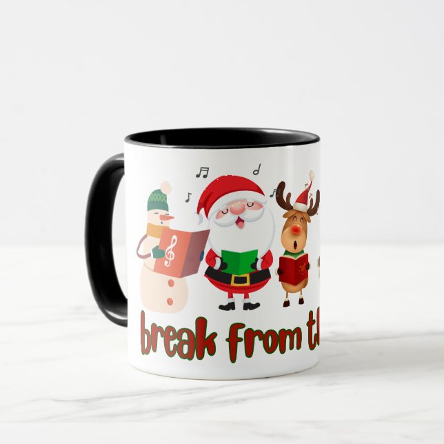 Mug à café de Noël avec des chants (Devant gauche)