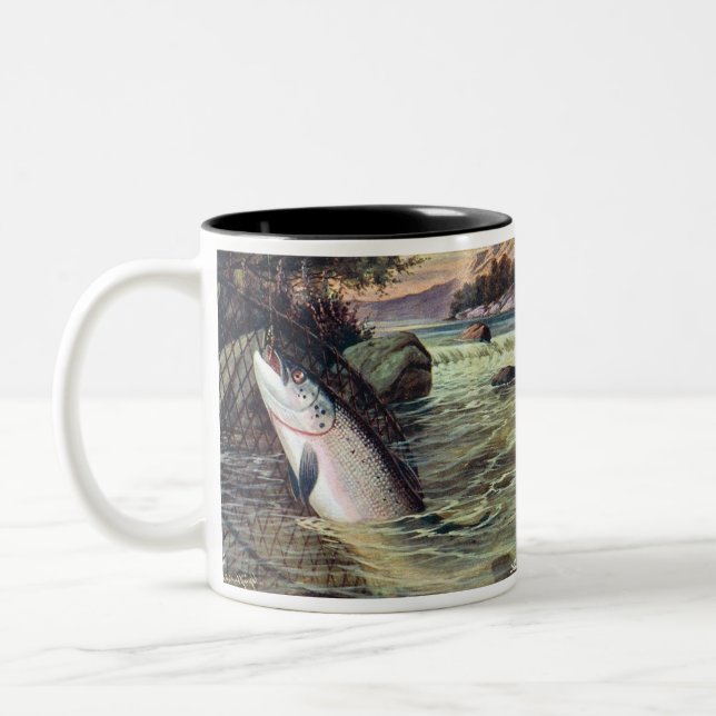 Mug à café du pêcheur - Saumon (Gauche)