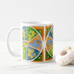 Mug à café en céramique avec motif de carreau sici