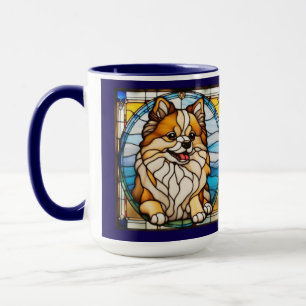 Mug à café en céramique avec Pomeranian mignon