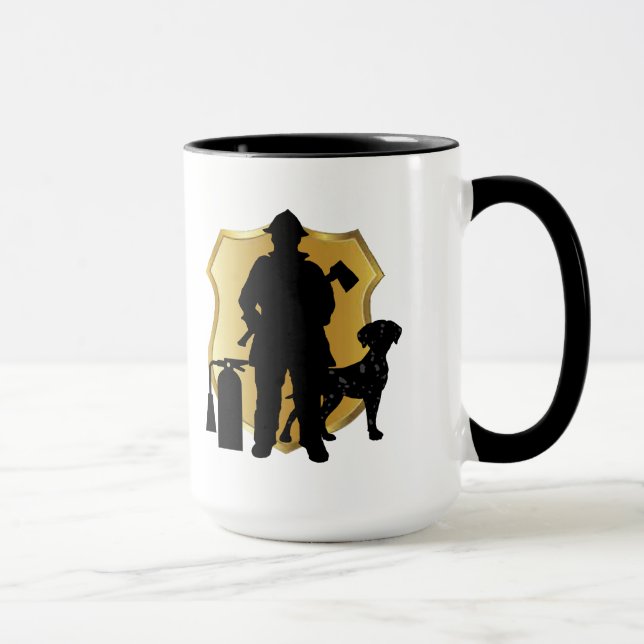 Mug à café en silhouette en dalmate (Droite)