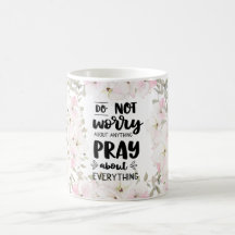 Mug à café floral chrétien/biblique