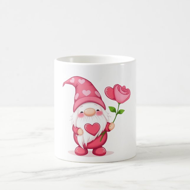 Mug à café Gnome de Jardin Mignon - Fleur Fantaisi (Centre)