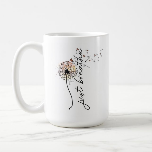 Mug à café inspirant - Juste respirer (Gauche)