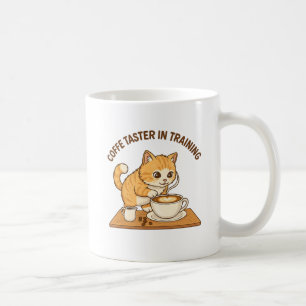 Mug à café mignon : Chat "Tasteur de café en forma