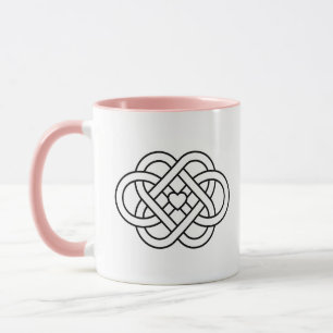 Mug à café personnalisé avec nœud d'amour celtique